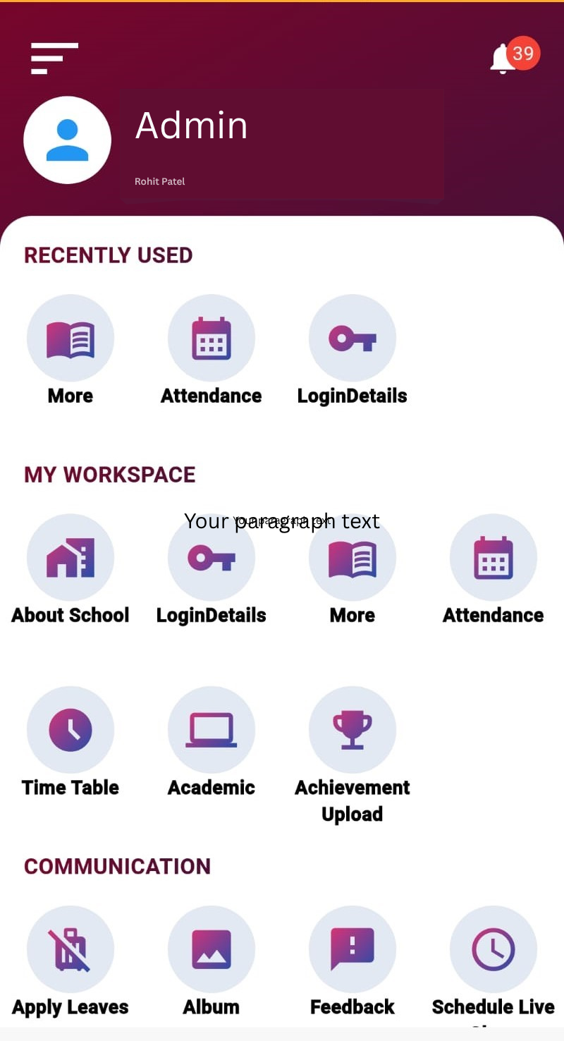 Student, Management, Parent, Teachers Apps